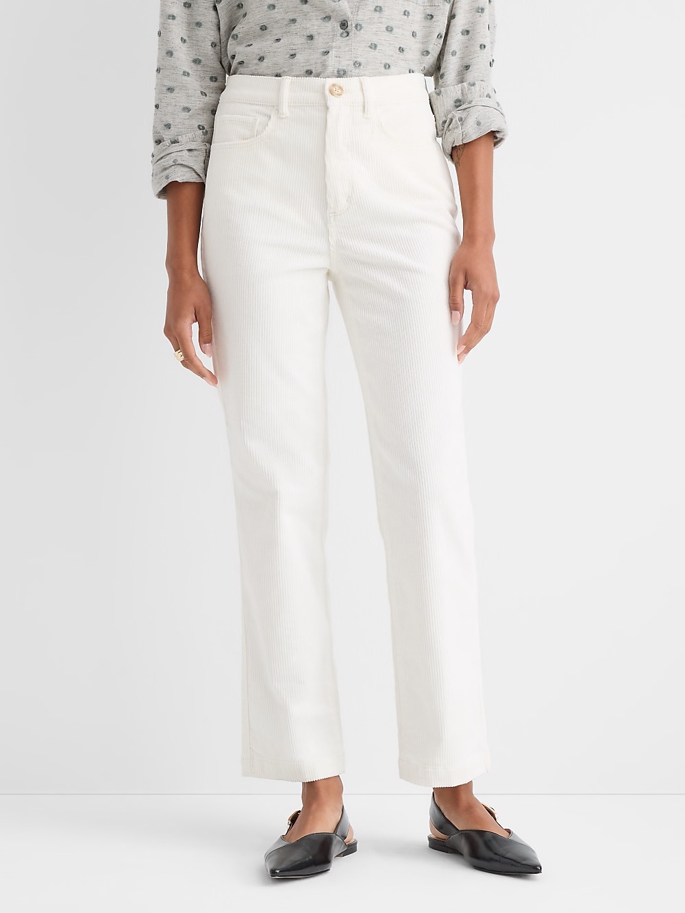 LOFT Straight-Leg Jeans in White